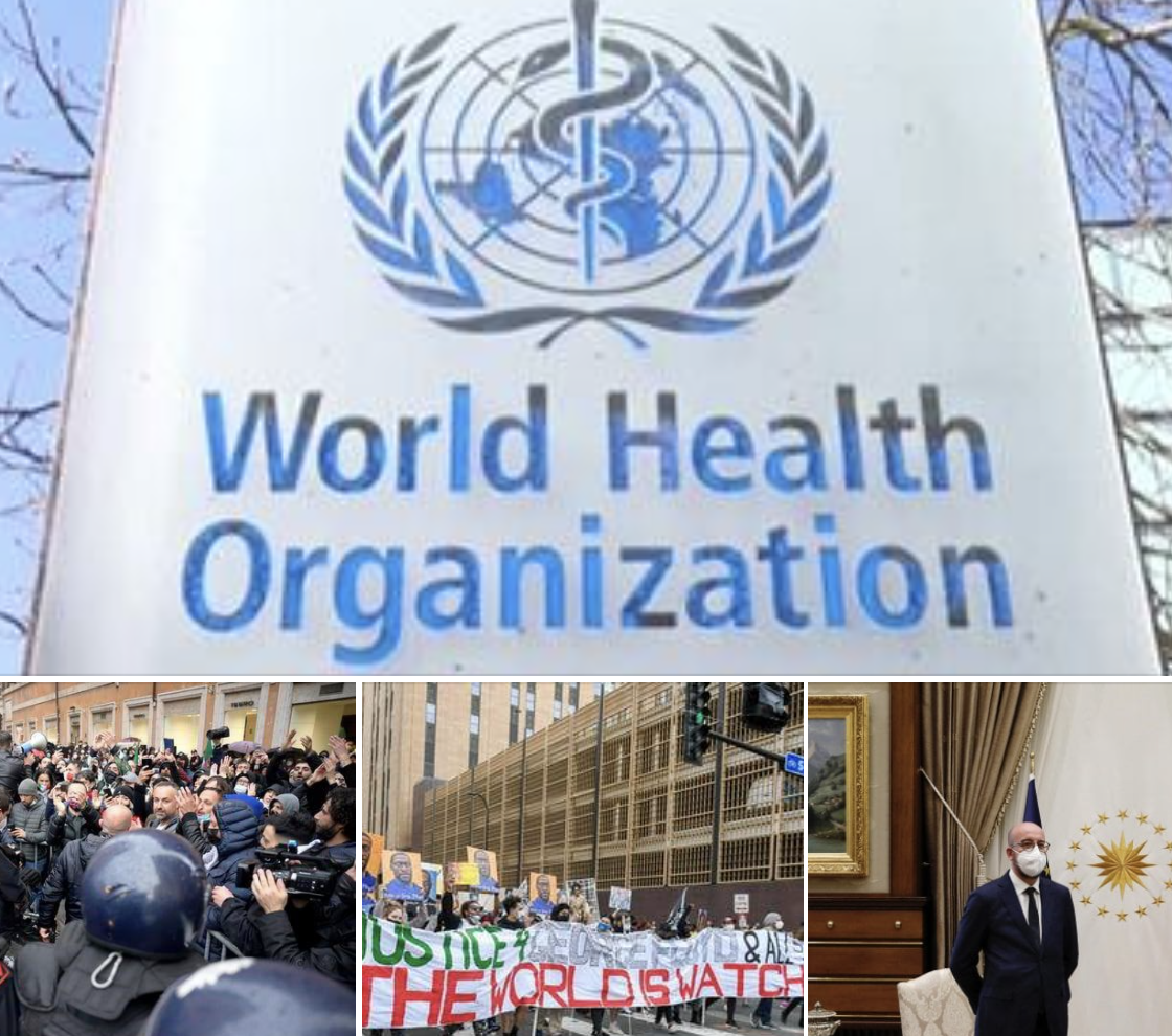 #Tanomattinale 13 aprile 2021: OMS, scontri a Roma, Minneapolis, Ursula