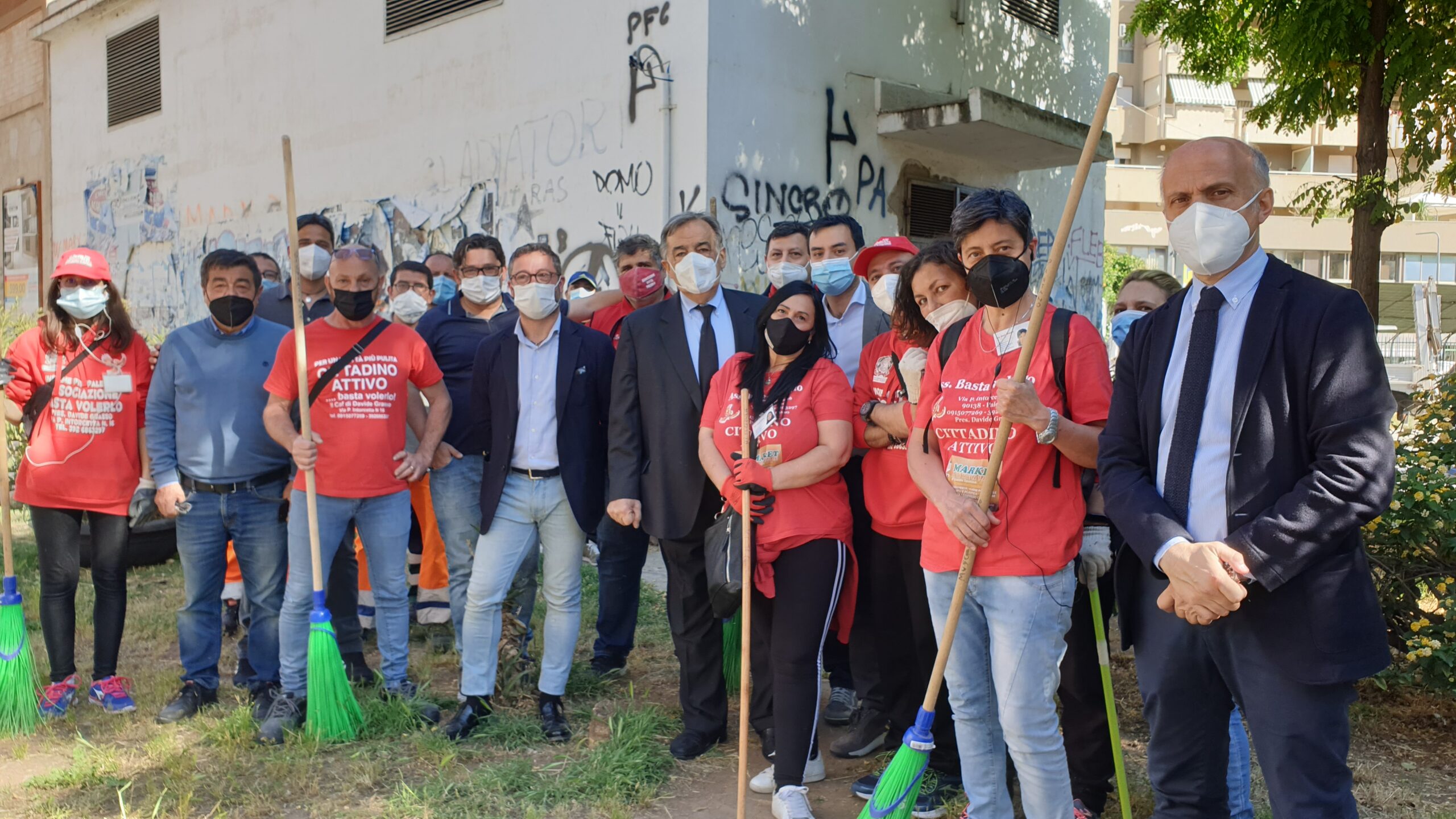 Lavori trasformazione rotonda piazza P.pe di Camporeale a Palermo