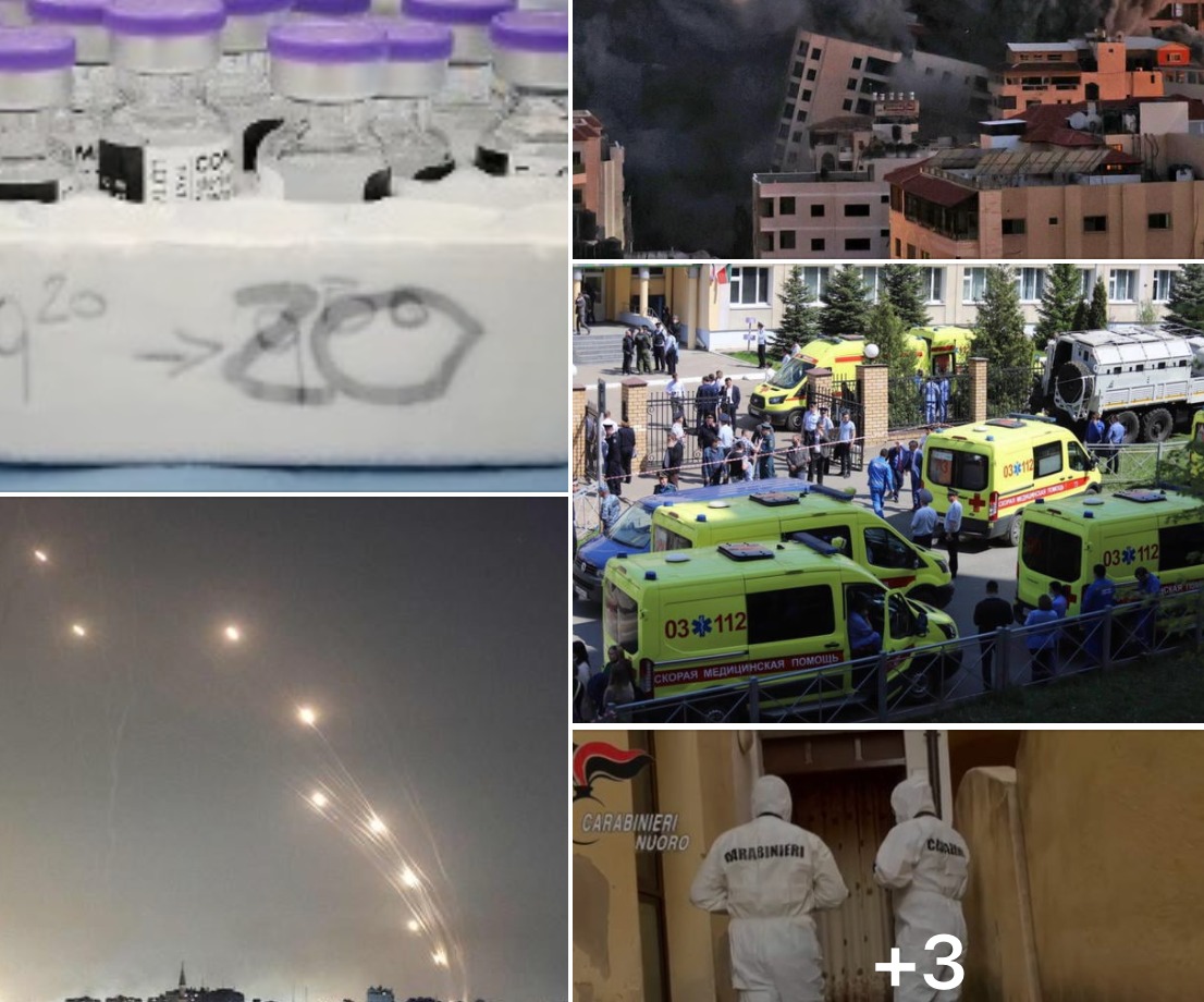 #Tanomattinale 12 maggio 2021: vaccini anche per i ragazzi, guerra Medio Oriente, strage Russia, Mirko ucciso per difendere la madre, violentata a scuola, Sofia