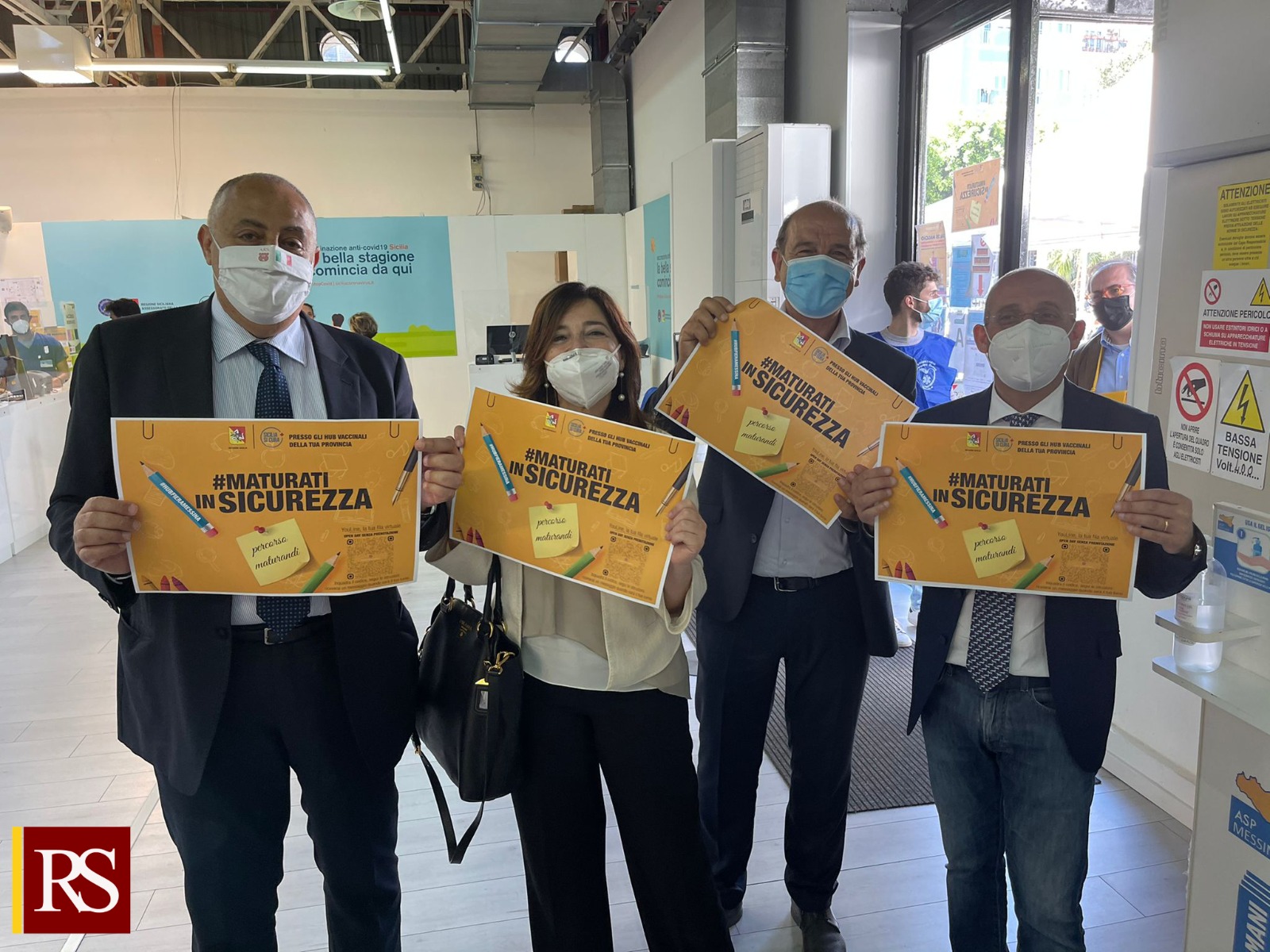 Covid: da oggi vaccini ai maturandi, Baglieri e Lagalla all’Hub di Messina