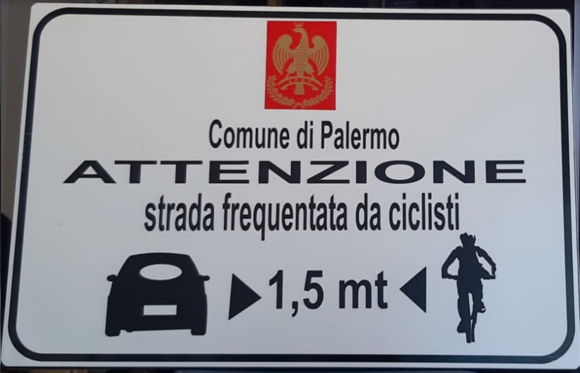 Cartelli stradali tutela ciclisti: si comincia alla Favorita e viale dell’Olimpo