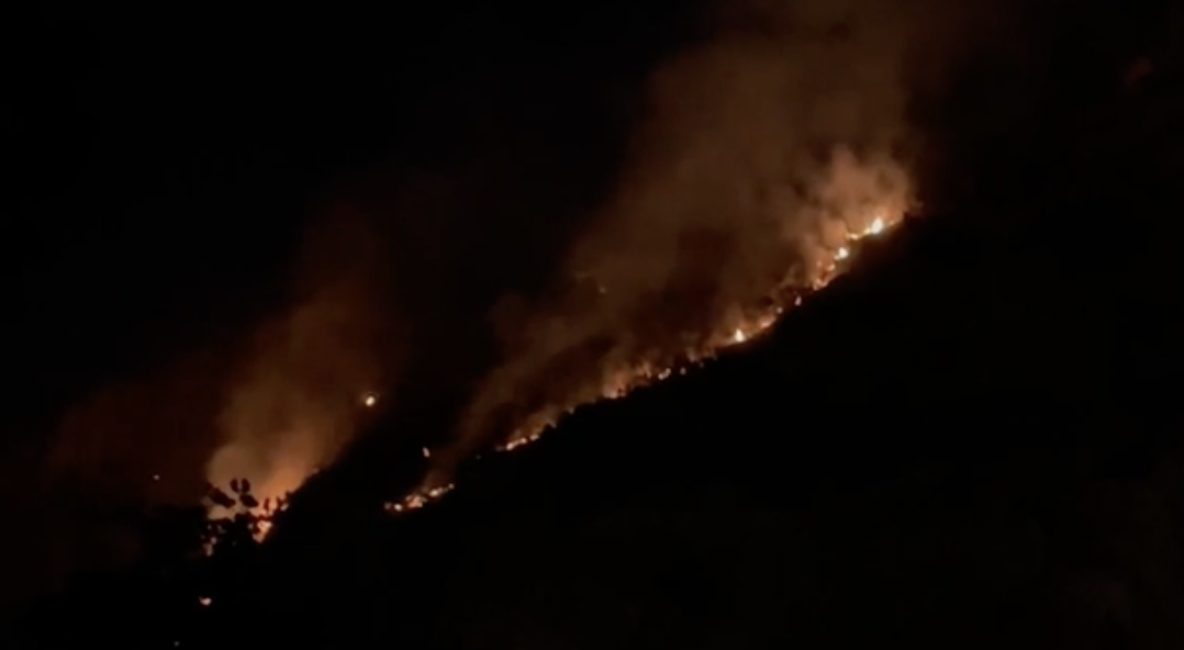 Incendio a Monte Pellegrino a Palermo: colpa dei fumogeni