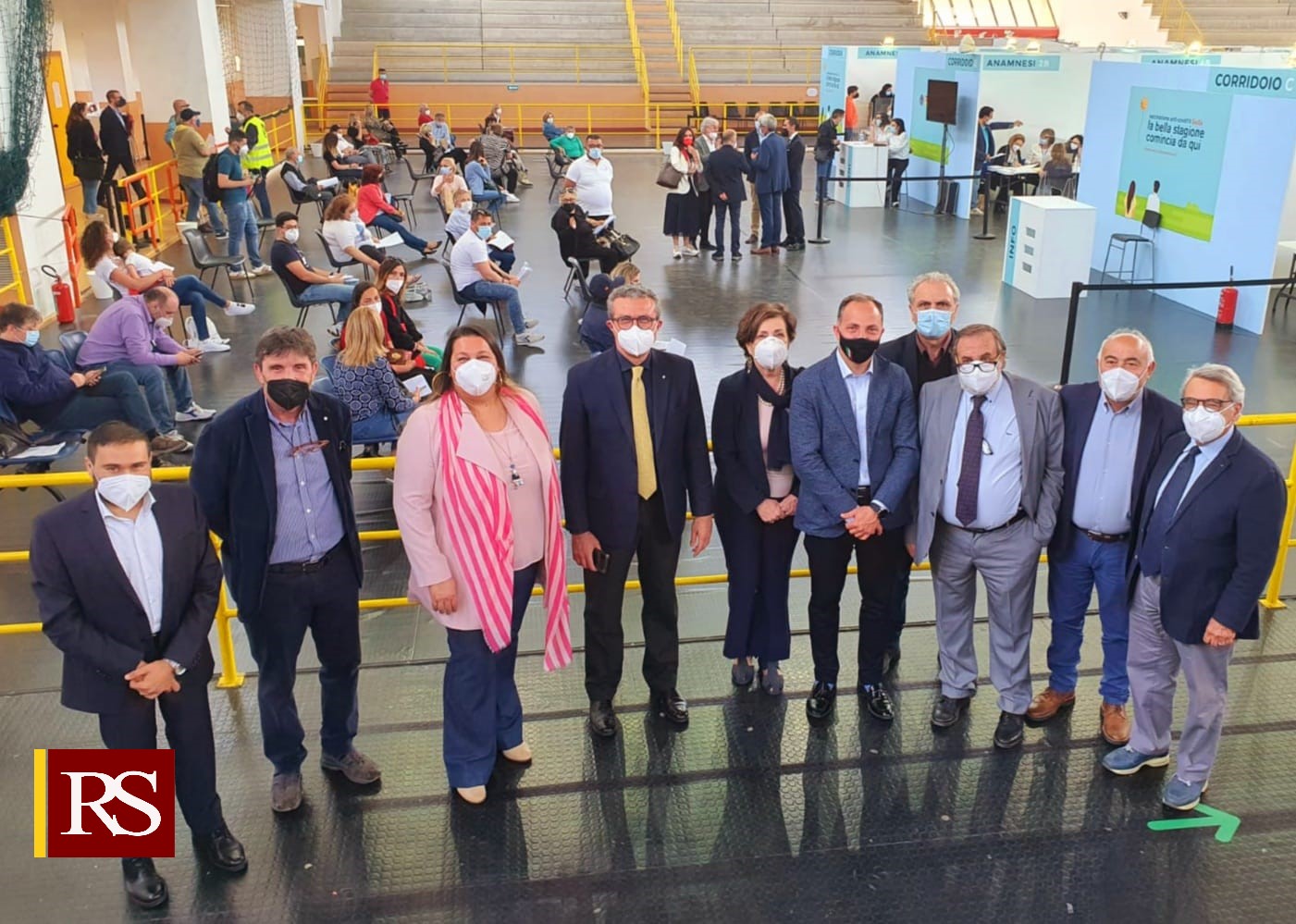 Inaugurato il centro vaccinale di Bagheria dentro il palazzetto dello sport