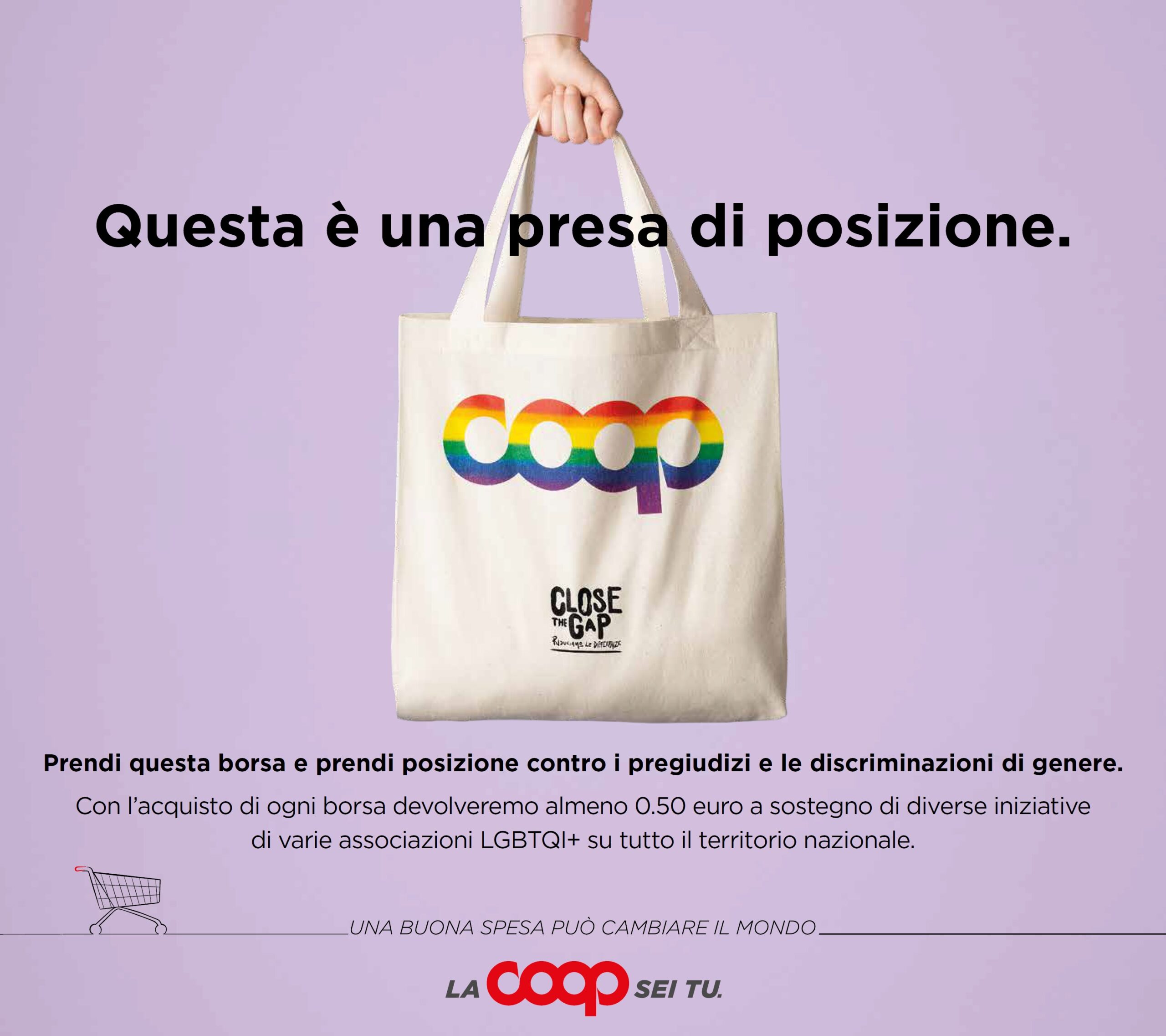 Anche in Sicilia le borse “pride” di Coop, contro le discriminazioni di genere