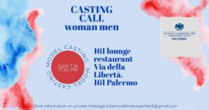 Confcommercio Palermo lancia un casting per modelle e modelli che si svolgerà lunedì prossimo, 7...