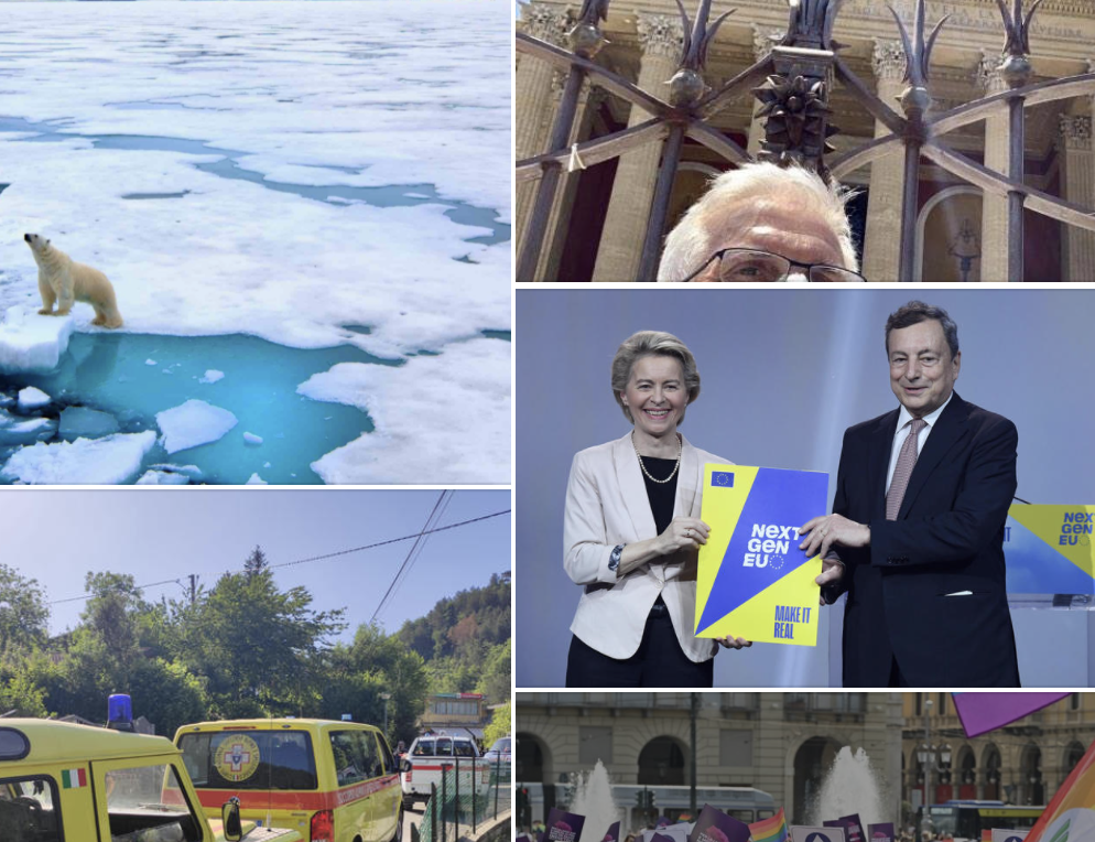 #Tanomattinale 23 giugno 2021: SOS riscaldamento globale, alla ricerca del piccolo Nicola, ciao mascherina, Ursula, Mario, i soldoni, Vaticano e Zan, la sfida di Wembley