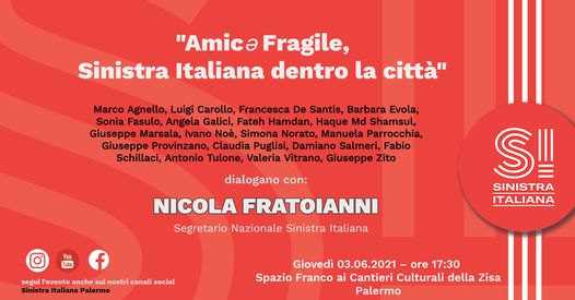 Rinasce Sinistra Italiana a Palermo, dibattito a Palermo con Nicola Fratoianni