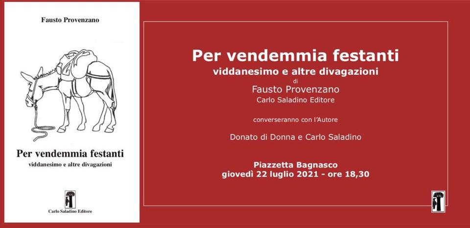 Le “Vendemmie festanti” di Fausto Provenzano: presentazione a piazzetta Bagnasco