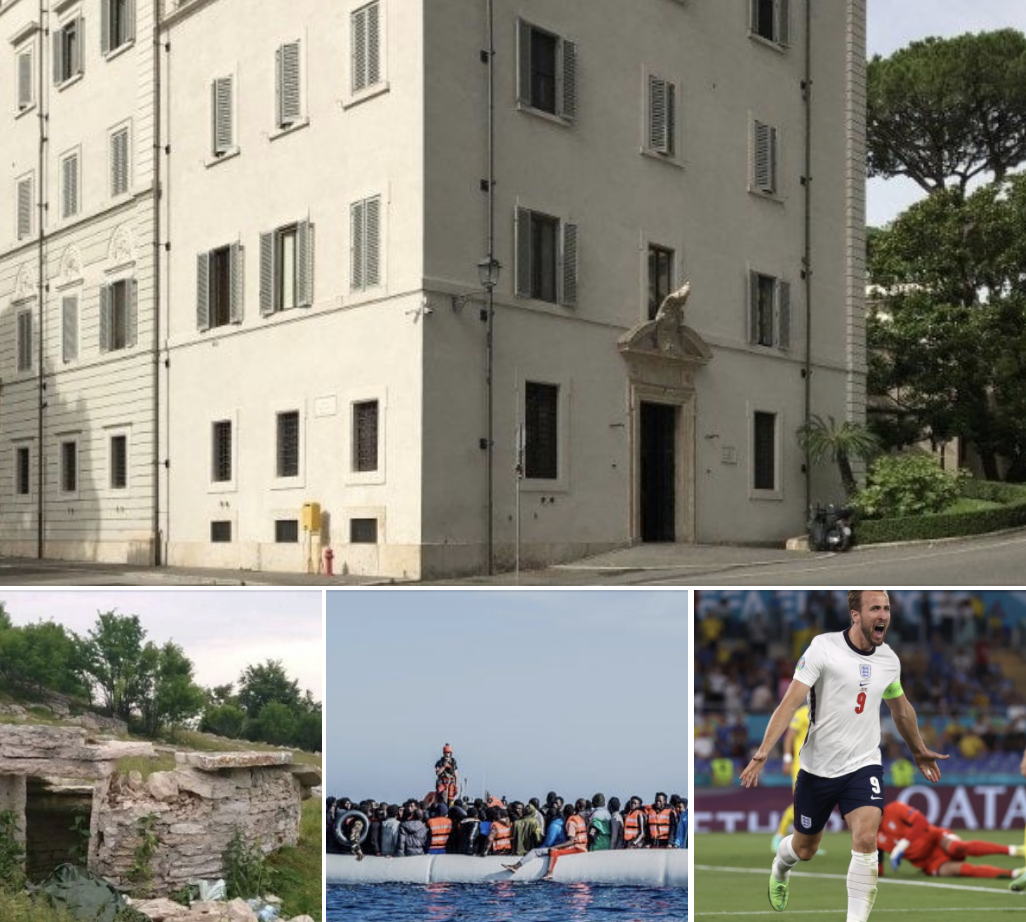 #Tanomattinale 4 luglio 2021: il Tribunale del Vaticano, Becciu & C, bambini morti in malgra, migranti morti in mare, big England