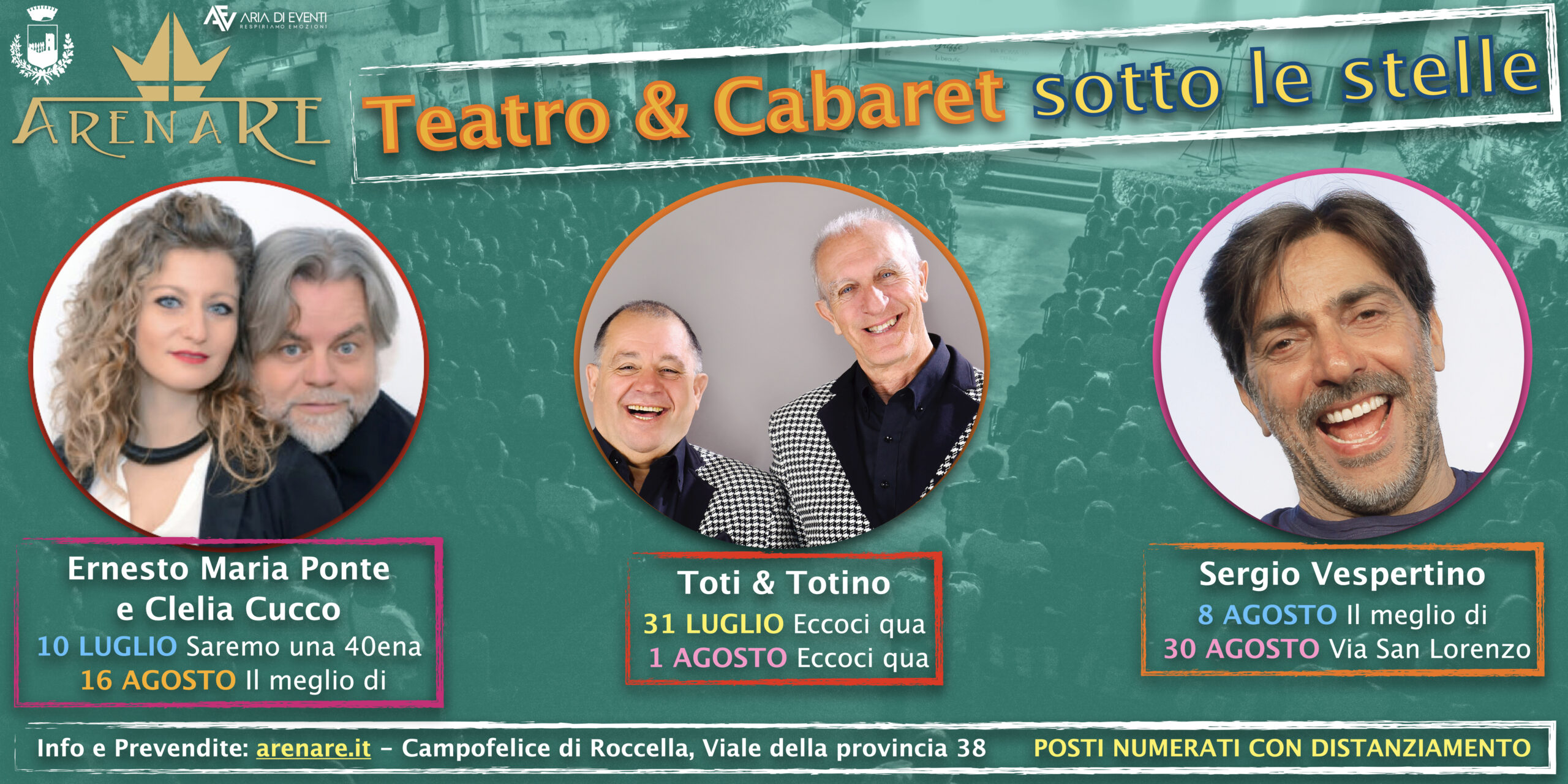 Teatro & Cabaret all’Arena Re di Campofelice di Roccella (Pa)