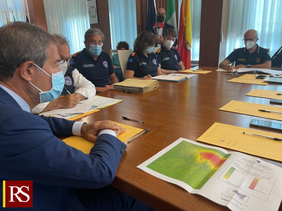 Vertice Regione – Protezione civile nazionale sulla caduta di cenere