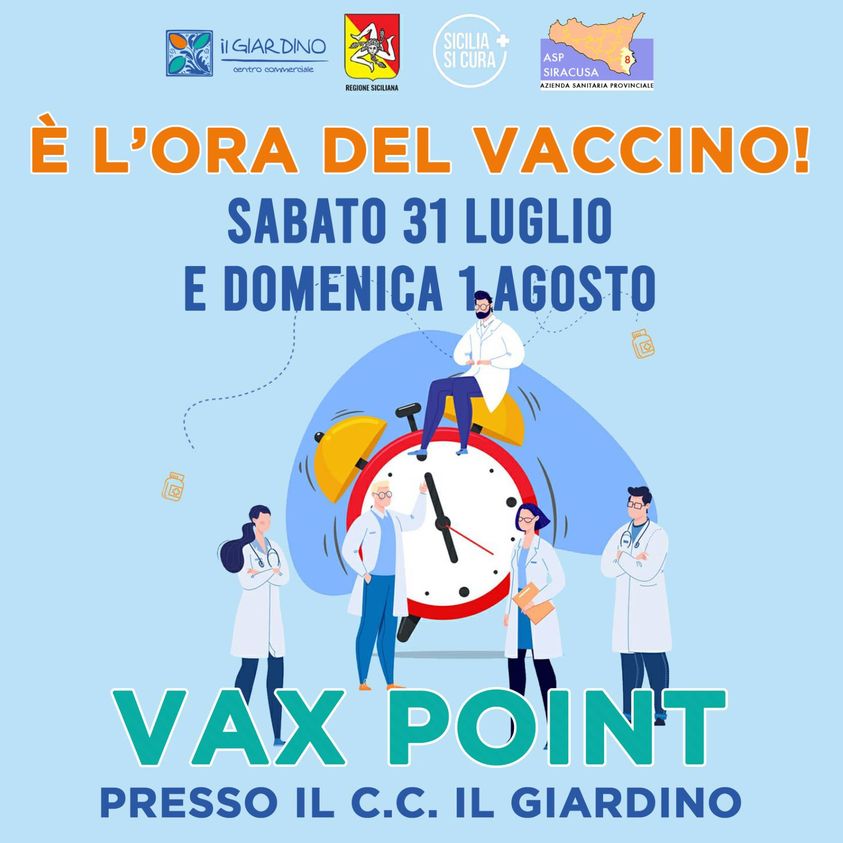 Vaccinazioni: questo weekend al centro commerciale di Avola