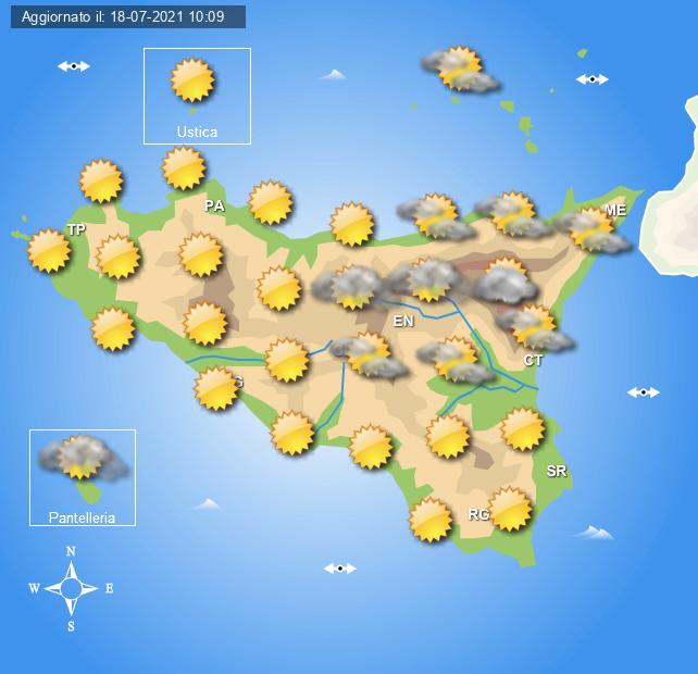 Meteo Sicilia di martedì 20 luglio