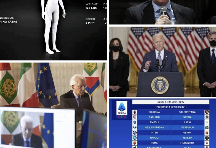 Tanomattinale 21 agosto 2021: ecco l’umanoide, Coviddi, Mattarella e Ricciardi, l’Afghanistan e le ambasce del vecchio Joe