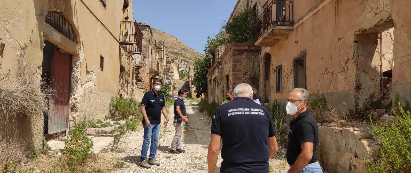 Protezione civile, sui ruderi di Poggioreale si pianificano gli interventi