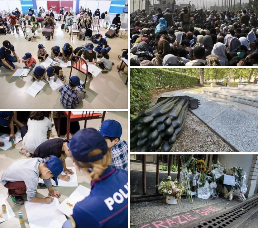 Tanomattinale 22 agosto 2021: la polizia e i bimbi afghani; paura dell’ISIS; distrutto monumento Nassiriya; grazie Gino