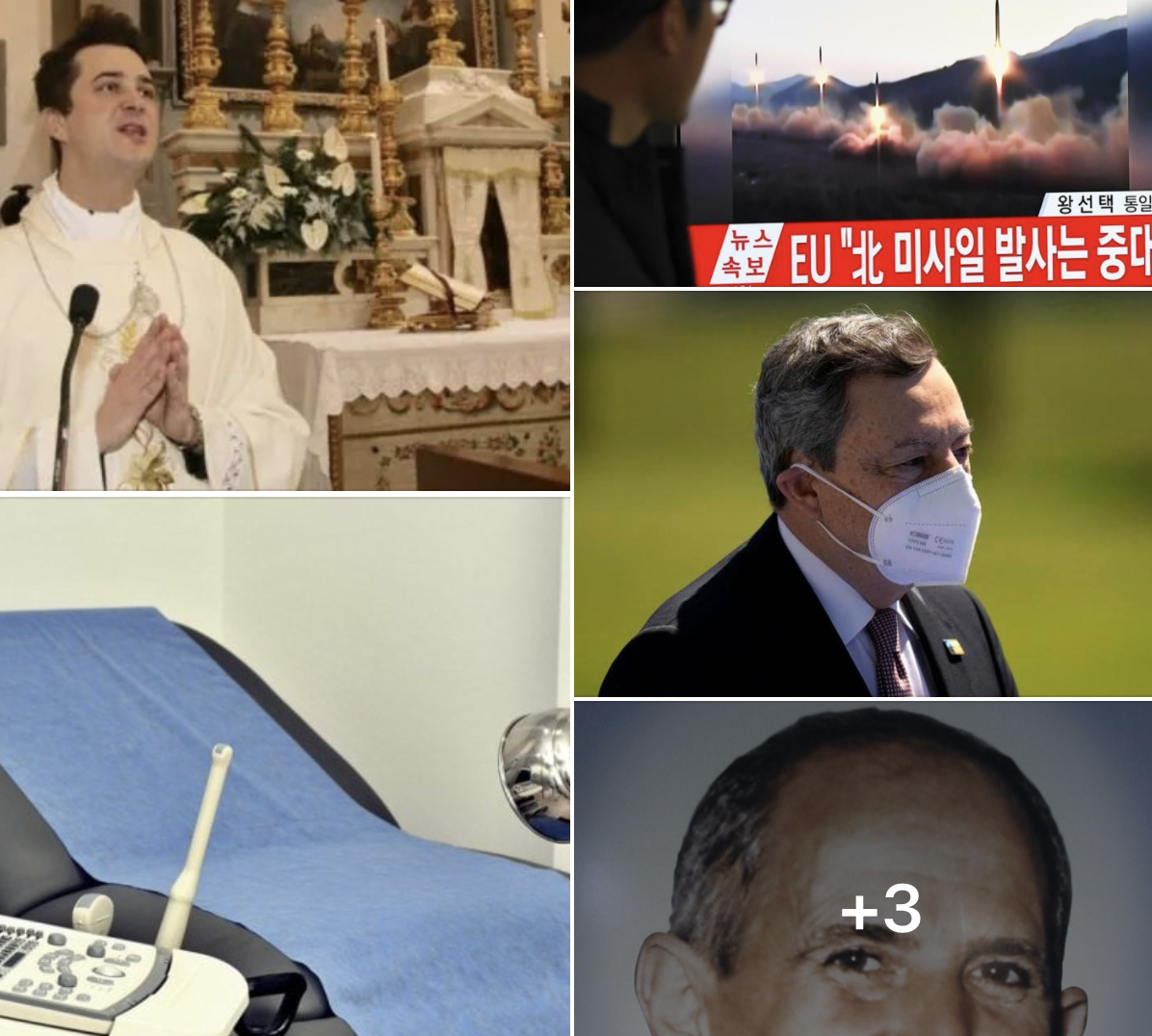 #Tanomattinale 15 settembre 2021: il parroco spacciatore, l’allergologo che faceva il ginecologo, altri missili coreani, Draghi e le cose che vanno fatte, Don Pino, Moana e Oriana