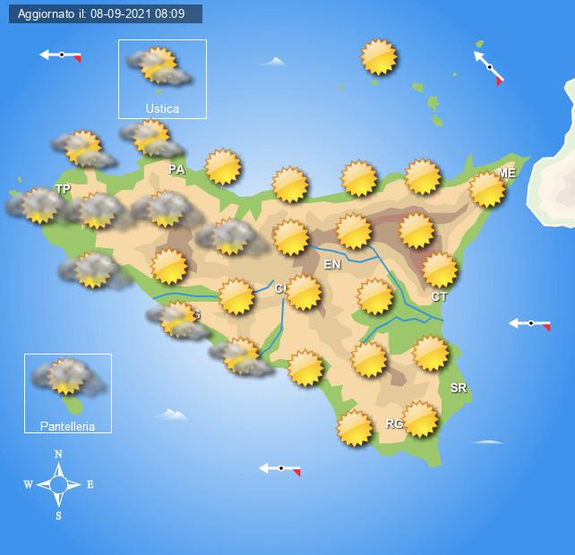 Meteo Sicilia di giovedì 9 settembre