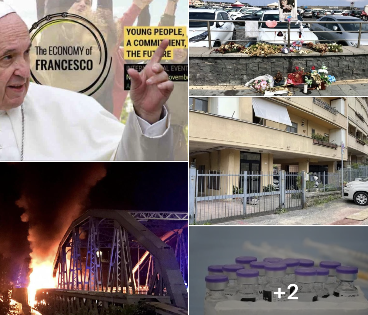 #Tanomattinale 3 ottobre 2021: Papa Francesco e Madre Terra che geme, l’incendio di Roma, femminicidio a Velletri, vaccino antiCoviddi e antiinfluenzale insieme