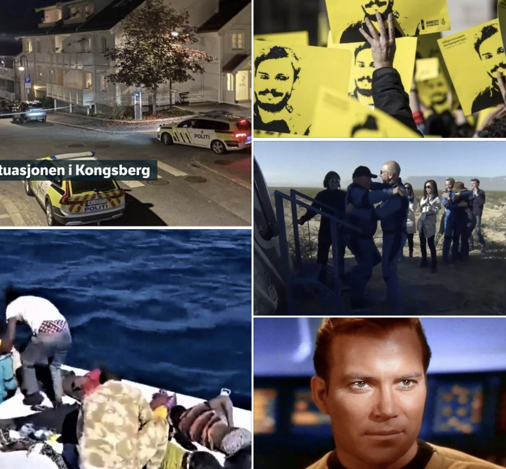 #Tanomattinale 14 ottobre 2021: la strage delle frecce assassine, la zattera della morte, al via il processo Regeni, evacuazioni a Vulcano, capitan Kirk nello spazio a 90 anni