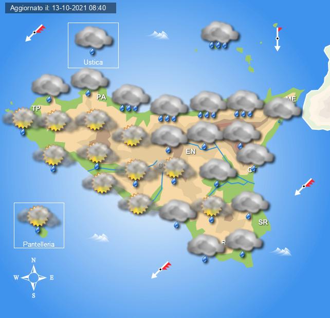 Meteo Sicilia di giovedì 14 ottobre