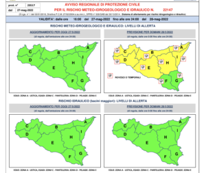 La Protezione Civile Regionale ha diffuso un avviso per condizioni meteo avverse per la giornata di...