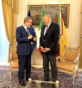 Il presidente della Regione Nello Musumeci ha ricevuto in visita di cortesia a Palazzo Orleans il...