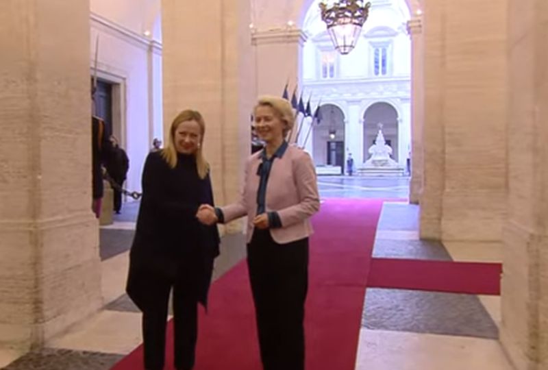 Incontro Meloni-von der Leyen, riaffermato l’impegno dell’Italia sul Pnrr