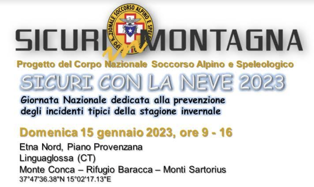 Soccorso Alpino Siciliano, Giornata Nazionale “Sicuri con la neve 2023”