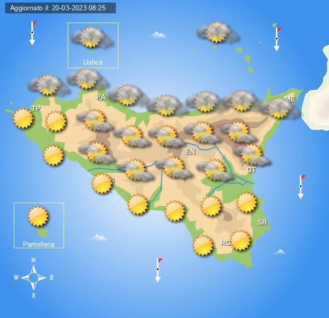 Meteo Sicilia di martedì 21 marzo