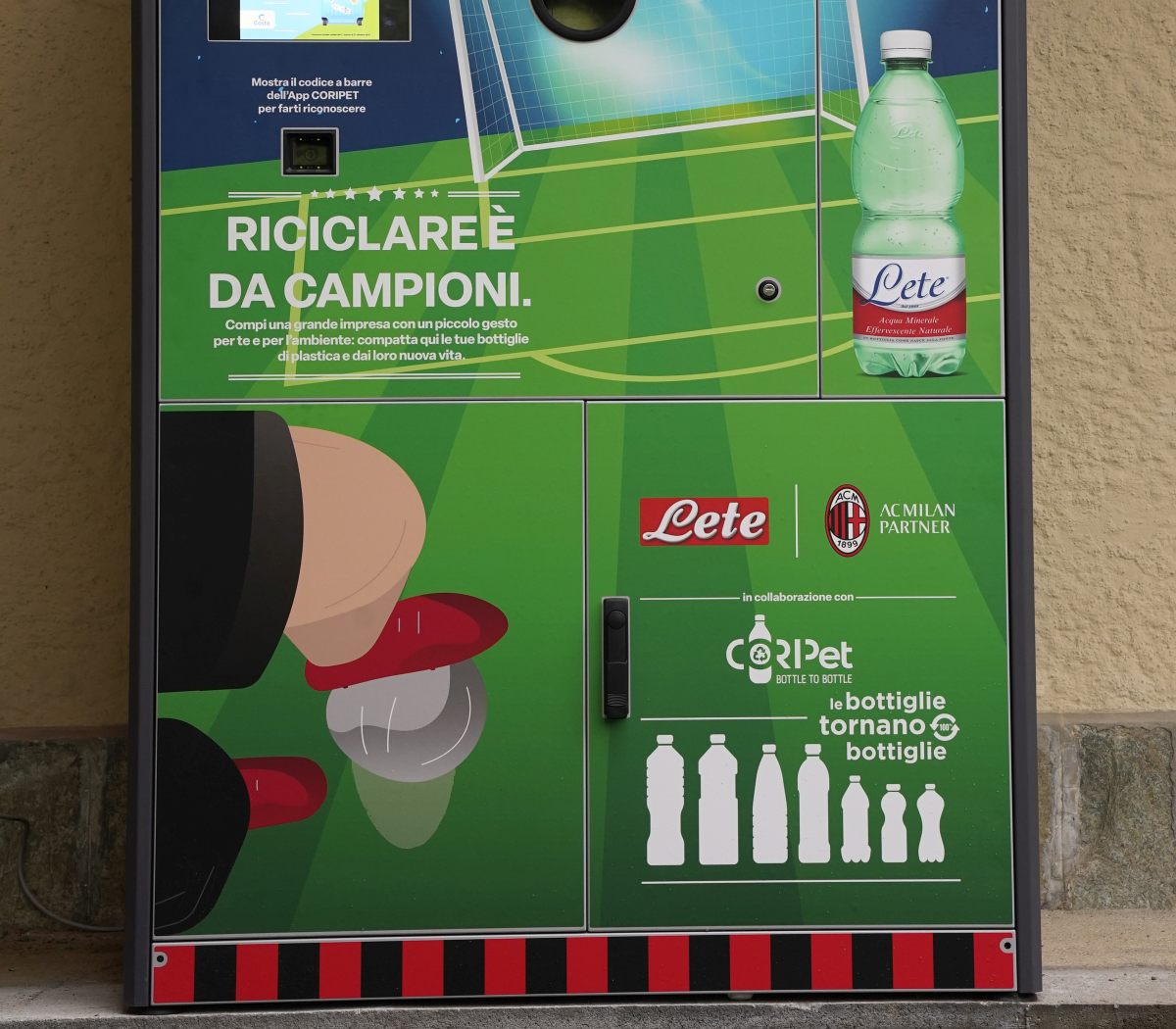 Acqua Lete e Milan insieme per la sostenibilità ambientale