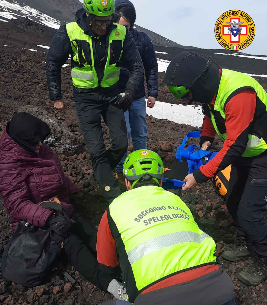 Intervento di soccorso del CNSAS Sicilia ad operaio forestale a Castiglione di Sicilia (CT)