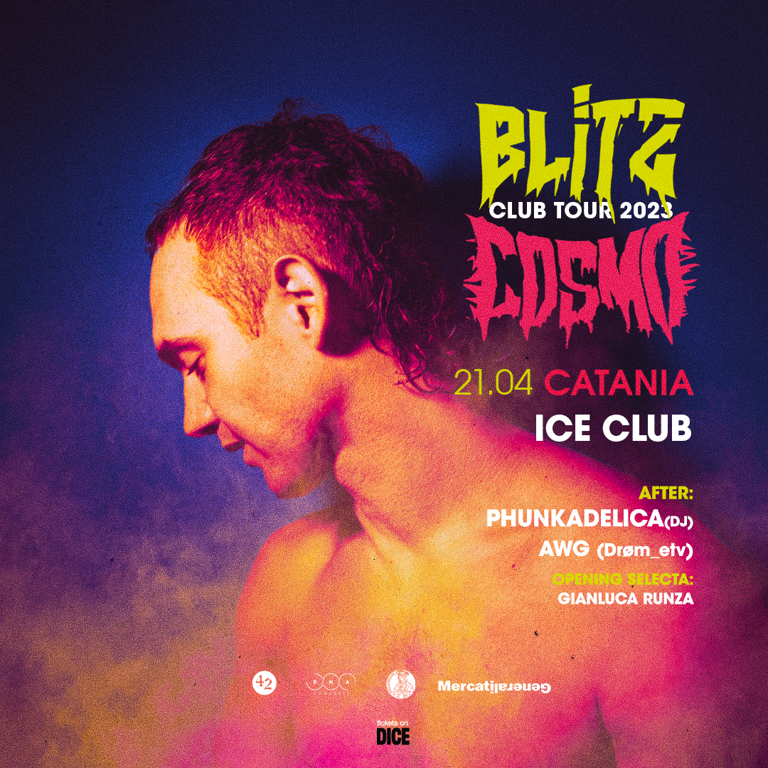 Cosmo in concerto in Sicilia: il 21 aprile all’Ice club di Catania