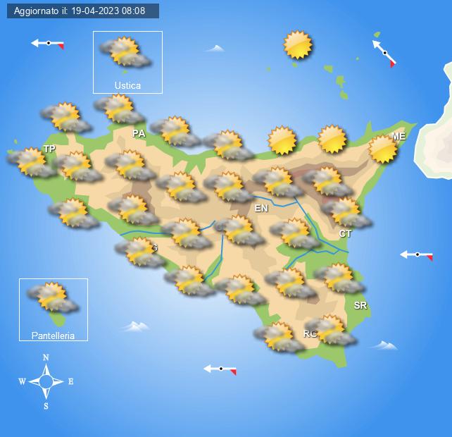 Meteo Sicilia di giovedì 20 aprile