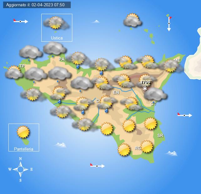 Meteo Sicilia di martedì 4 aprile