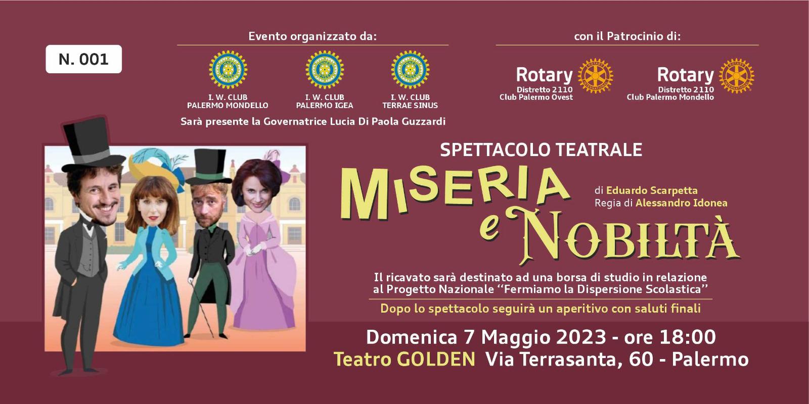 Dispersione scolastica, ai Danisinni il ricavato dello spettacolo “Miseria e Nobiltà”