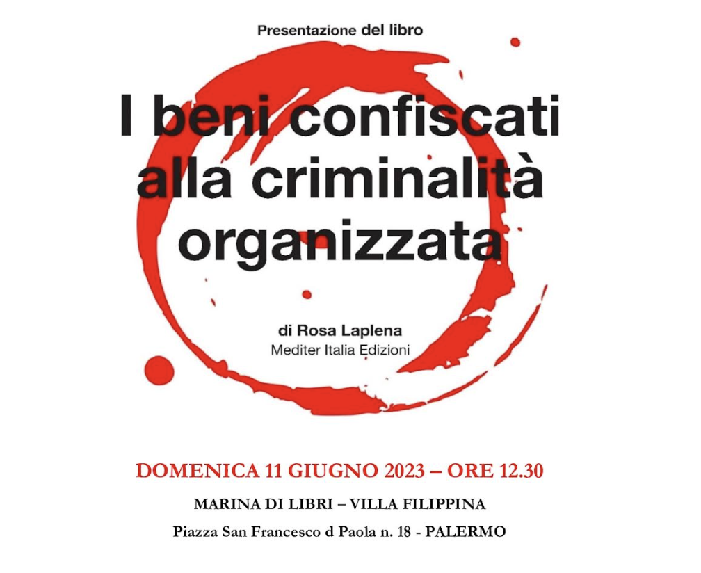 A “Una Marina di Libri 2023”, si presenta il libro di Rosa Laplena “I beni confiscati alla criminalità”