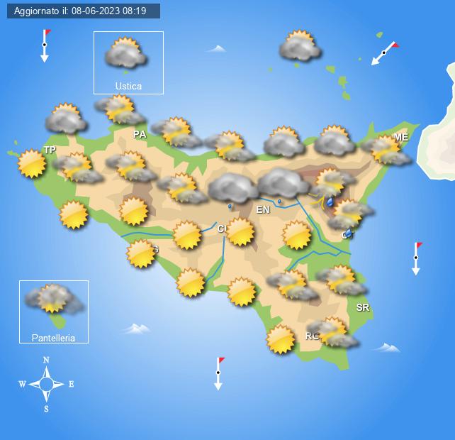 Meteo Sicilia di sabato 10 e domenica 11 giugno