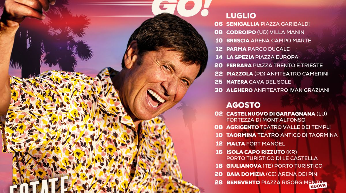 Gianni Morandi in concerto l’8 agosto ad Agrigento al Teatro Valle dei Templi