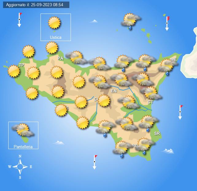 Meteo Sicilia di mercoledì 27 settembre
