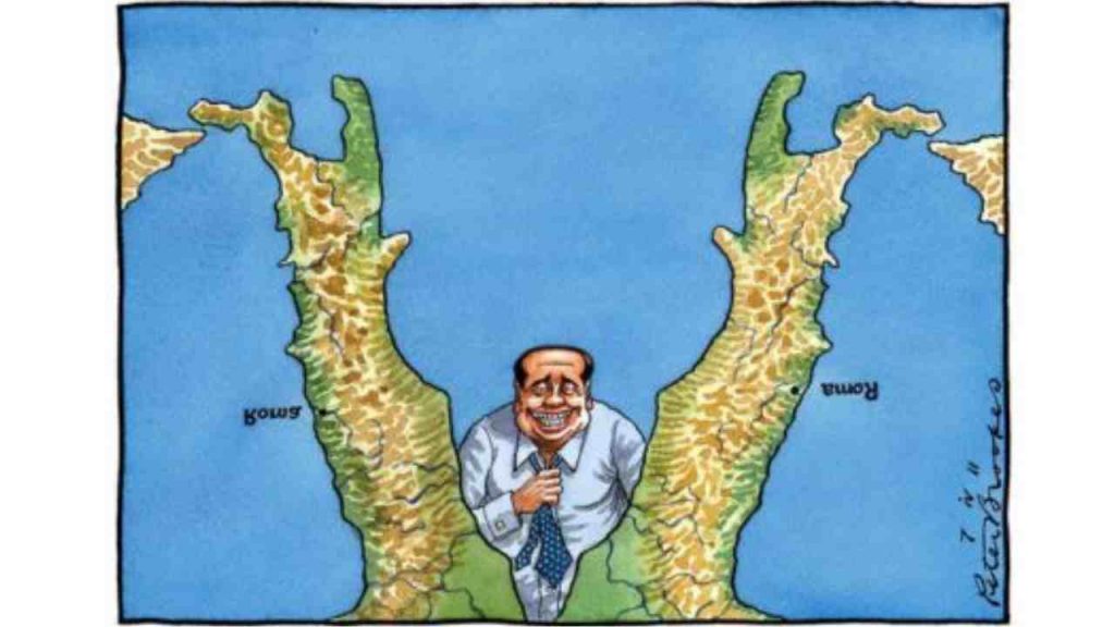 Berlusconi al Famedio. Il Times lo celebra per il Bunga Bunga (vignette)