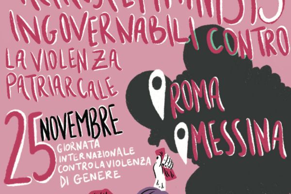 Corteo Nazionale contro la violenza maschile sulle donne e di genere a Roma e Messina