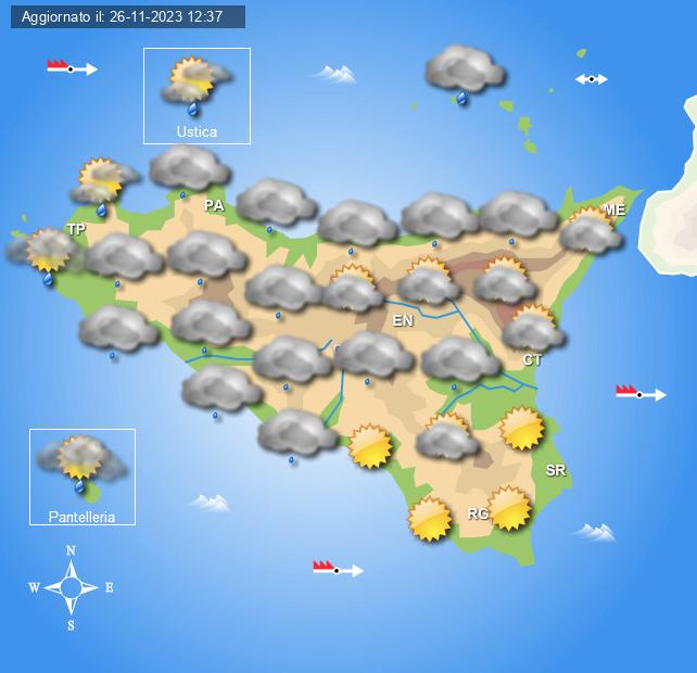 Meteo Sicilia di martedì 28 novembre