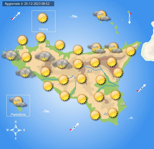 Meteo Sicilia di martedì 26 dicembre