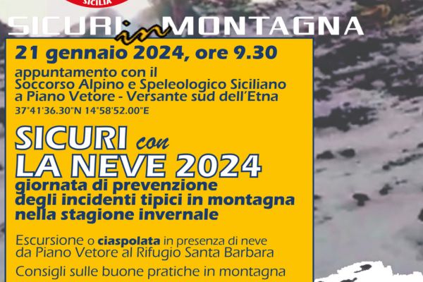 Il Soccorso Alpino e Speleologico Siciliano presenta “Sicuri con la Neve 2024”