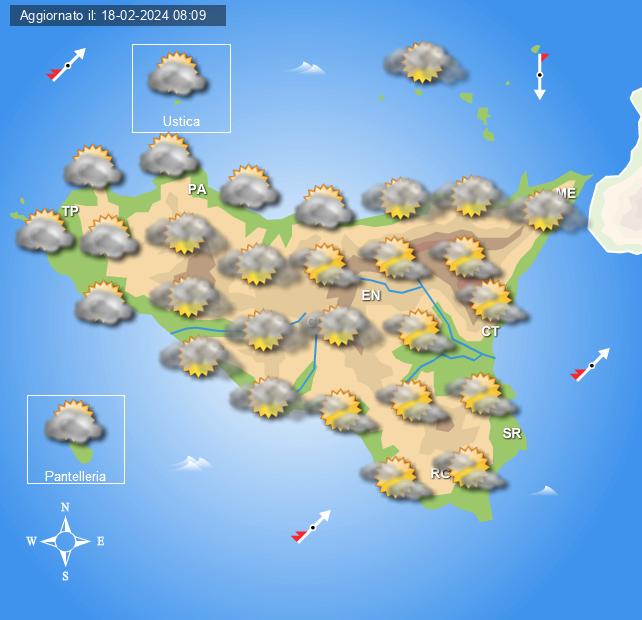 Meteo Sicilia di lunedì 19 febbraio