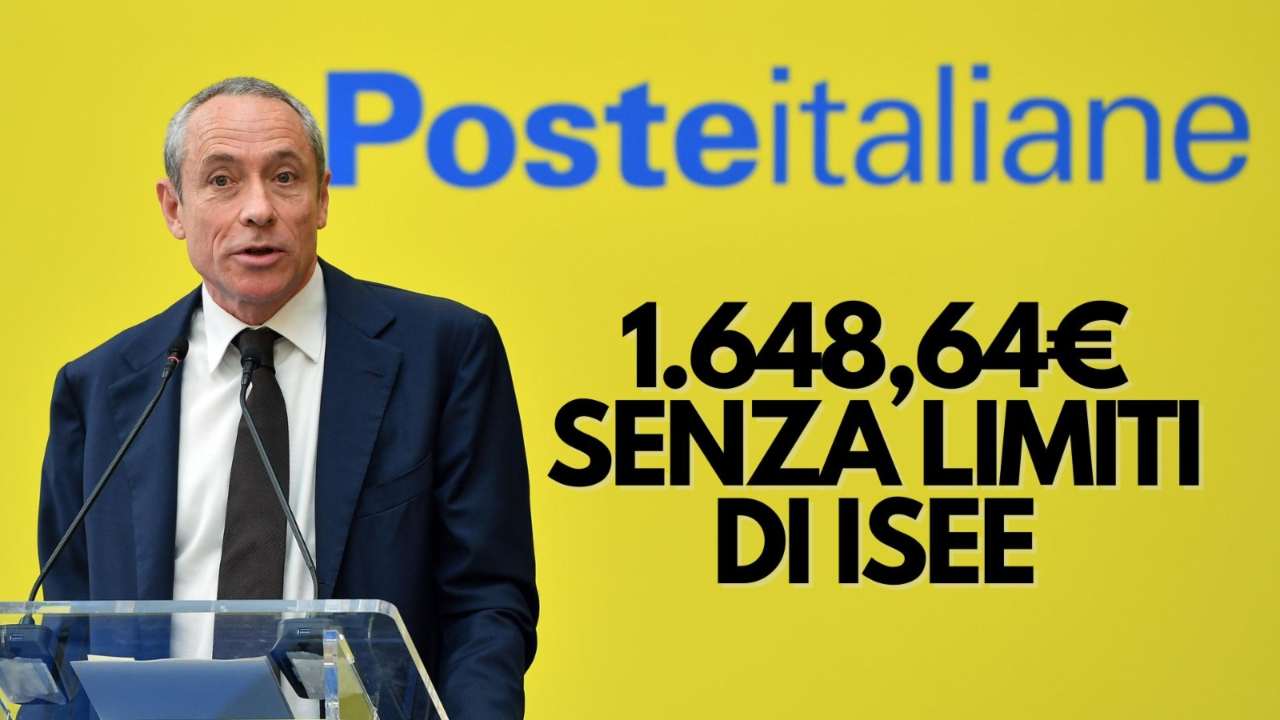 Il bonus stavolta lo eroga Poste Italiane: 1648€ senza limiti di ISEE | Ti basta avere questo conto