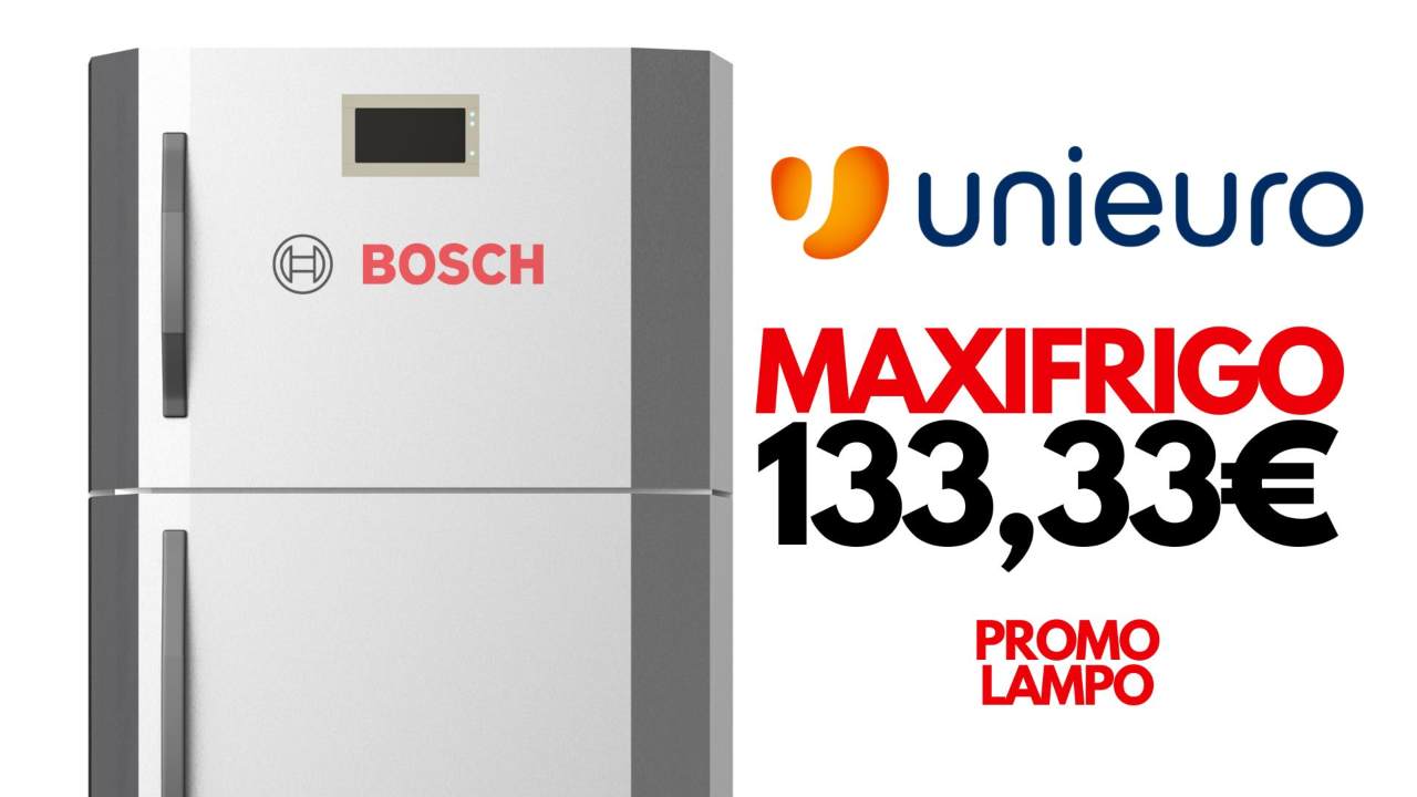 Unieuro, l’offerta è da matti: il MAXI frigorifero di Bosch a 133,33€ | Ne vendono 3 per ogni città italiana