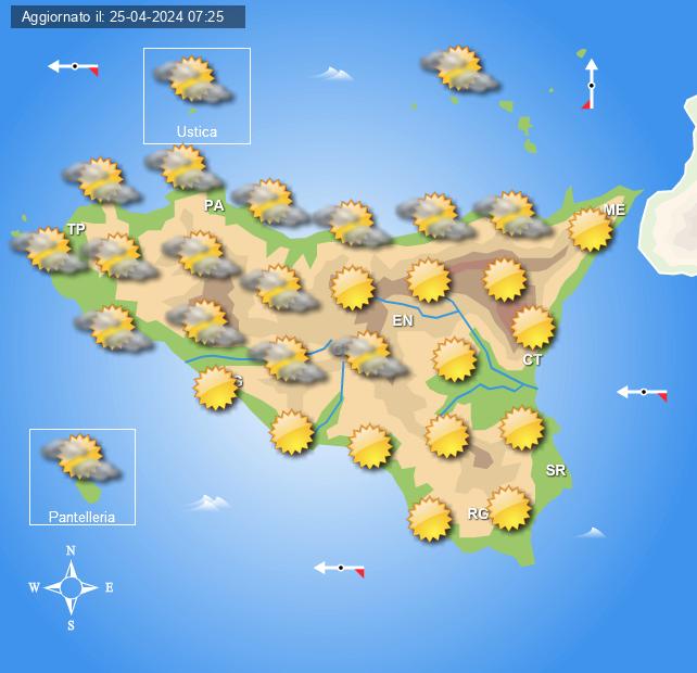 Meteo Sicilia di venerdì 26 aprile