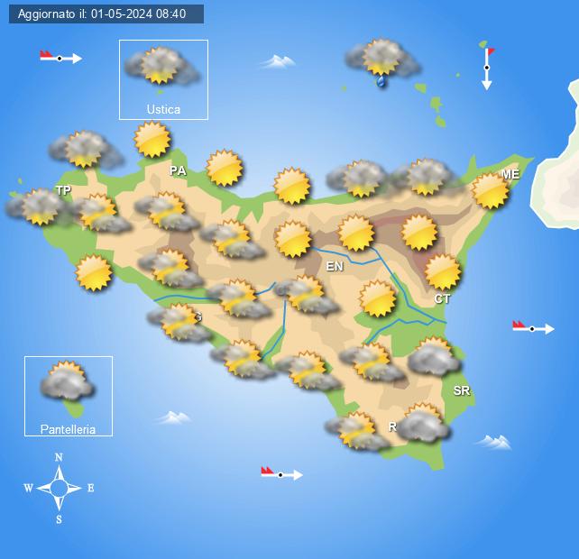 Meteo Sicilia di venerdì 3 maggio